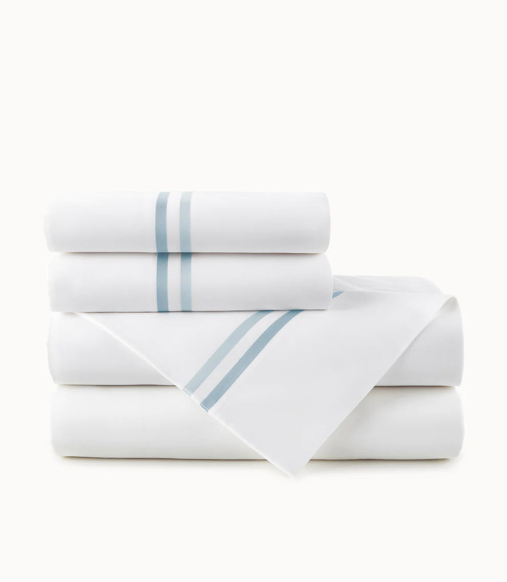 Wrinkle - Free Polyester Sheets for a Low - Maintenance BedPeacock Alley Duo Striped Sateen Sheet Set