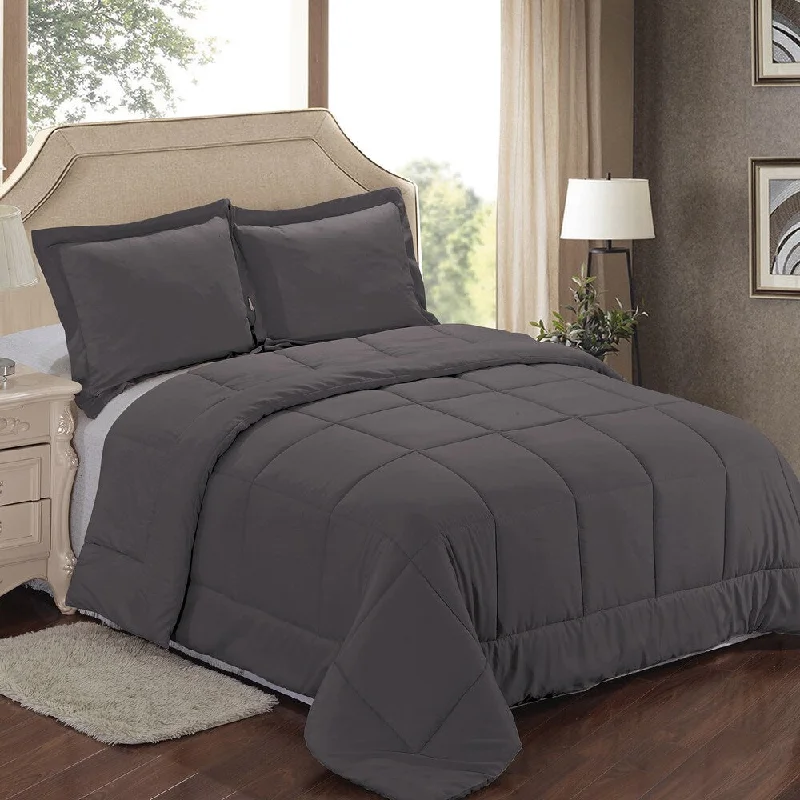 Down - filled comforters for supreme warmth and lightnessSolid Color Down Alternative Comforter 3-piece Set