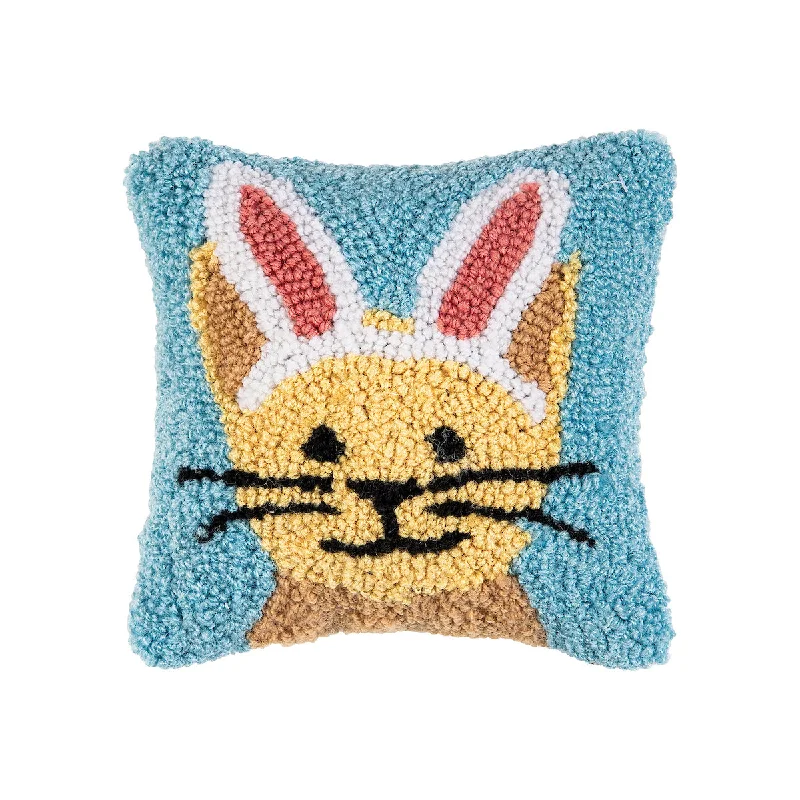 Adjustable Pillows for Customized ComfortBunny Cat Hooked Mini Pillow