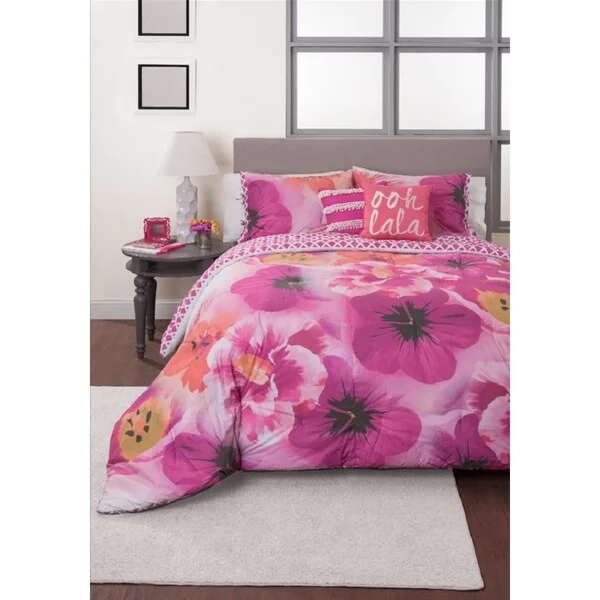 Silk - filled comforters for a luxurious and smooth touchAzalea Garden 5-piece Comforter Set