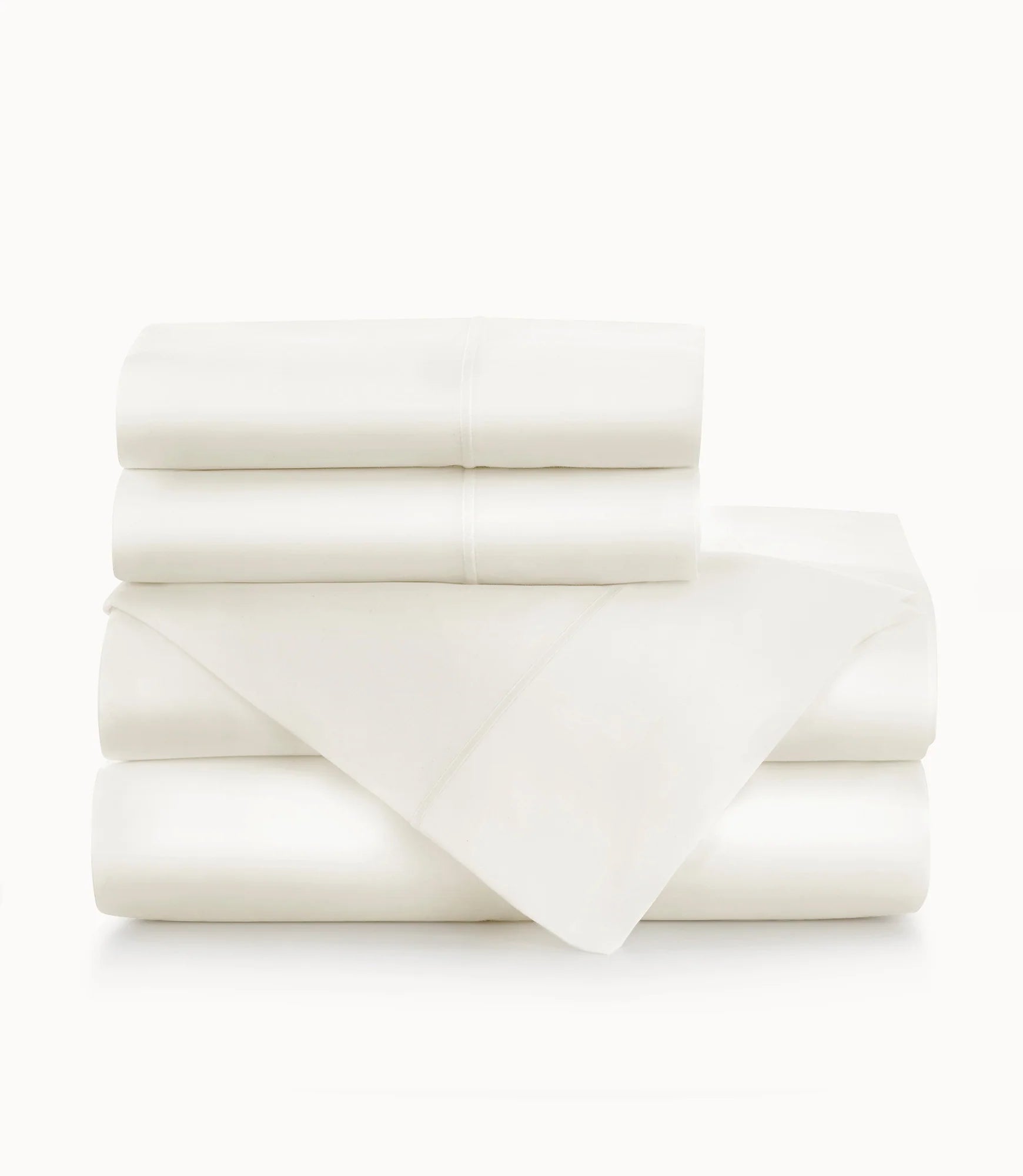 Organic Flannel Sheets for a Natural and Warm SleepPeacock Alley Soprano Sateen Sheet Set in Ivory