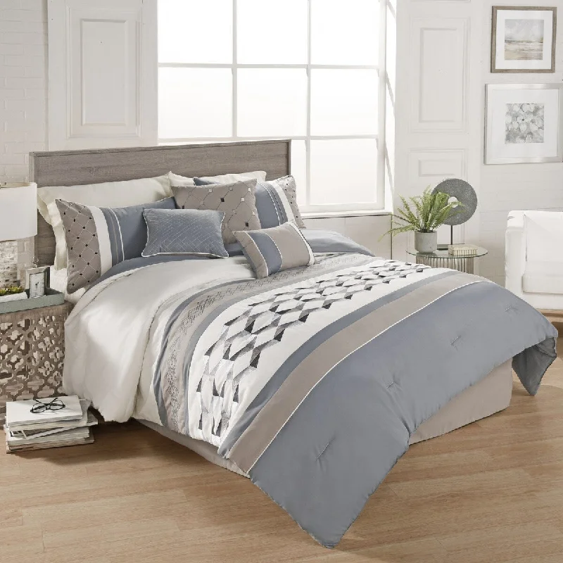 Queen - size comforters for standard queen - sized mattressesRiverbrook Home Beren 7 Piece Comforter Set