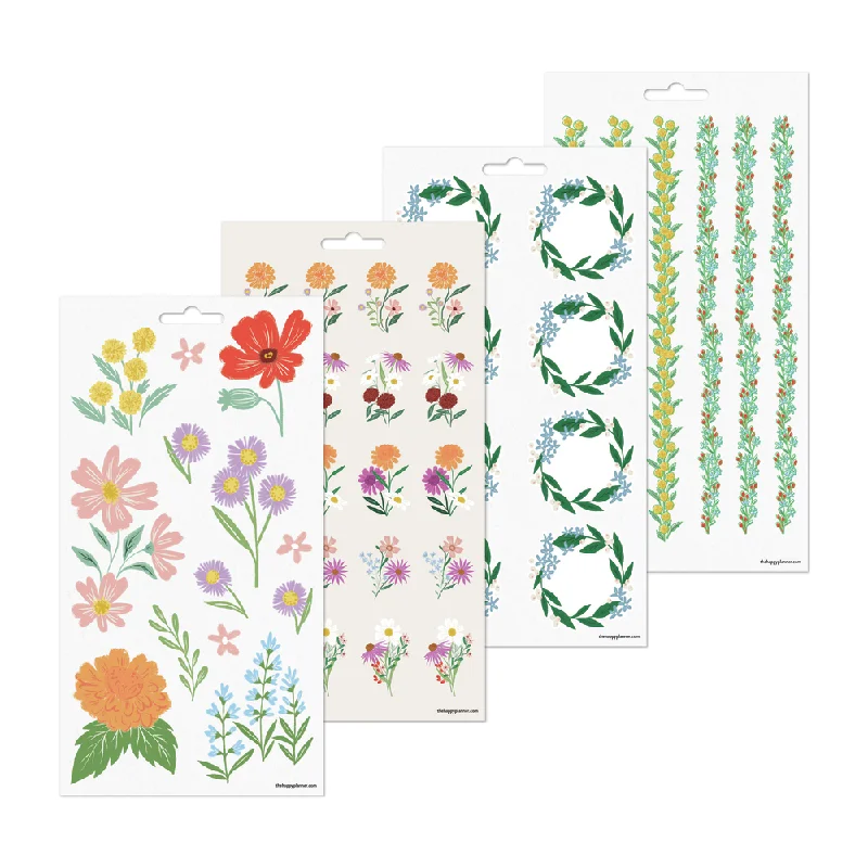 Hypoallergenic Silk Sheets for Sensitive SleepersBlooming Bouquet - 10 Sticker Sheets