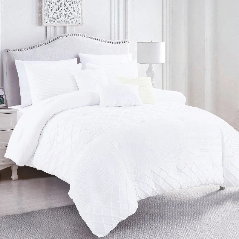 Synthetic - filled comforters like polyester for affordability and hypoallergenic propertiesShima Luxury 6 Piece Comforter