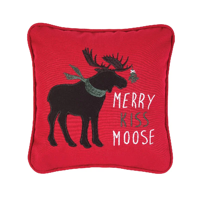 Kids Pillows with Fun DesignsMerry Kiss Moose Mini Pillow