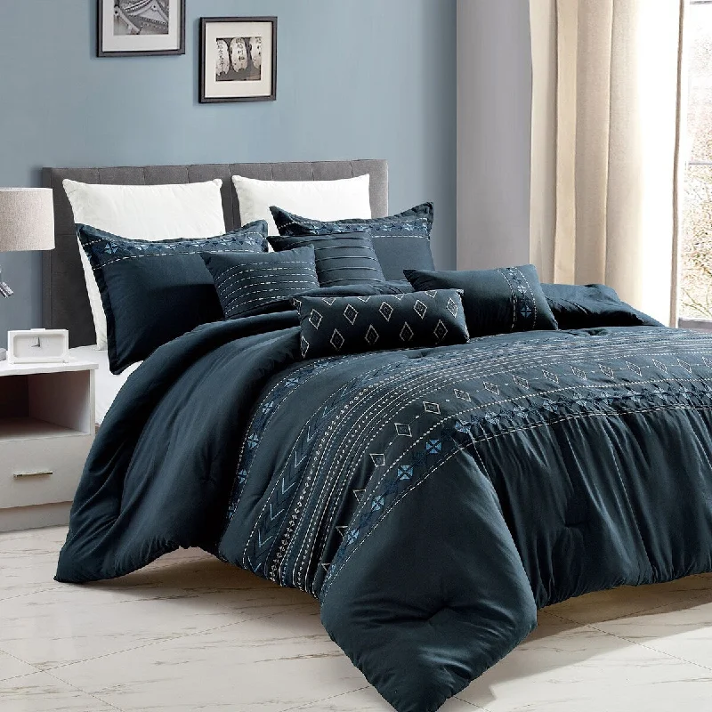 Wool - filled comforters with natural moisture - wicking and temperature - regulating featuresGemini Luxury 7 Piece Comforter set