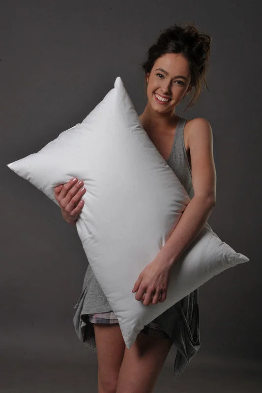 Down Alternative Pillows for Ethical ChoicesStandard Size Medium Density Pillow 98-99% White Premium Hand Select Polish Goose Down German Batiste TE270