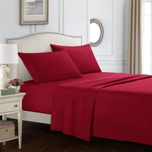 Organic Flannel Sheets for a Natural and Warm SleepQueen Flat Sheet Red Egyptian Cotton 1000 Thread Count