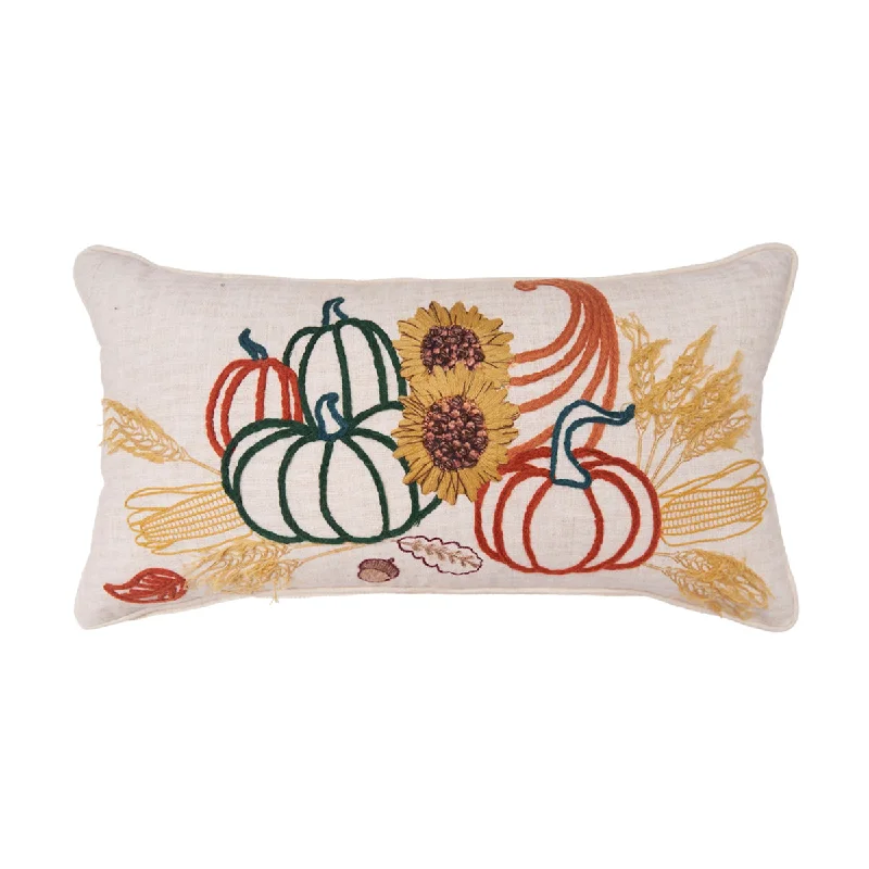 Kids Pillows with Fun DesignsAutumn Botanical Cornucopia Pillow