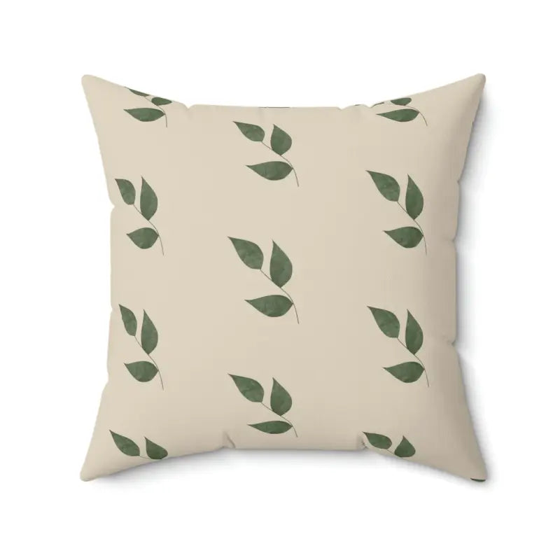 Down Alternative Pillows for Ethical ChoicesCozy Up with a Green Leaves Polyester Square Pillow