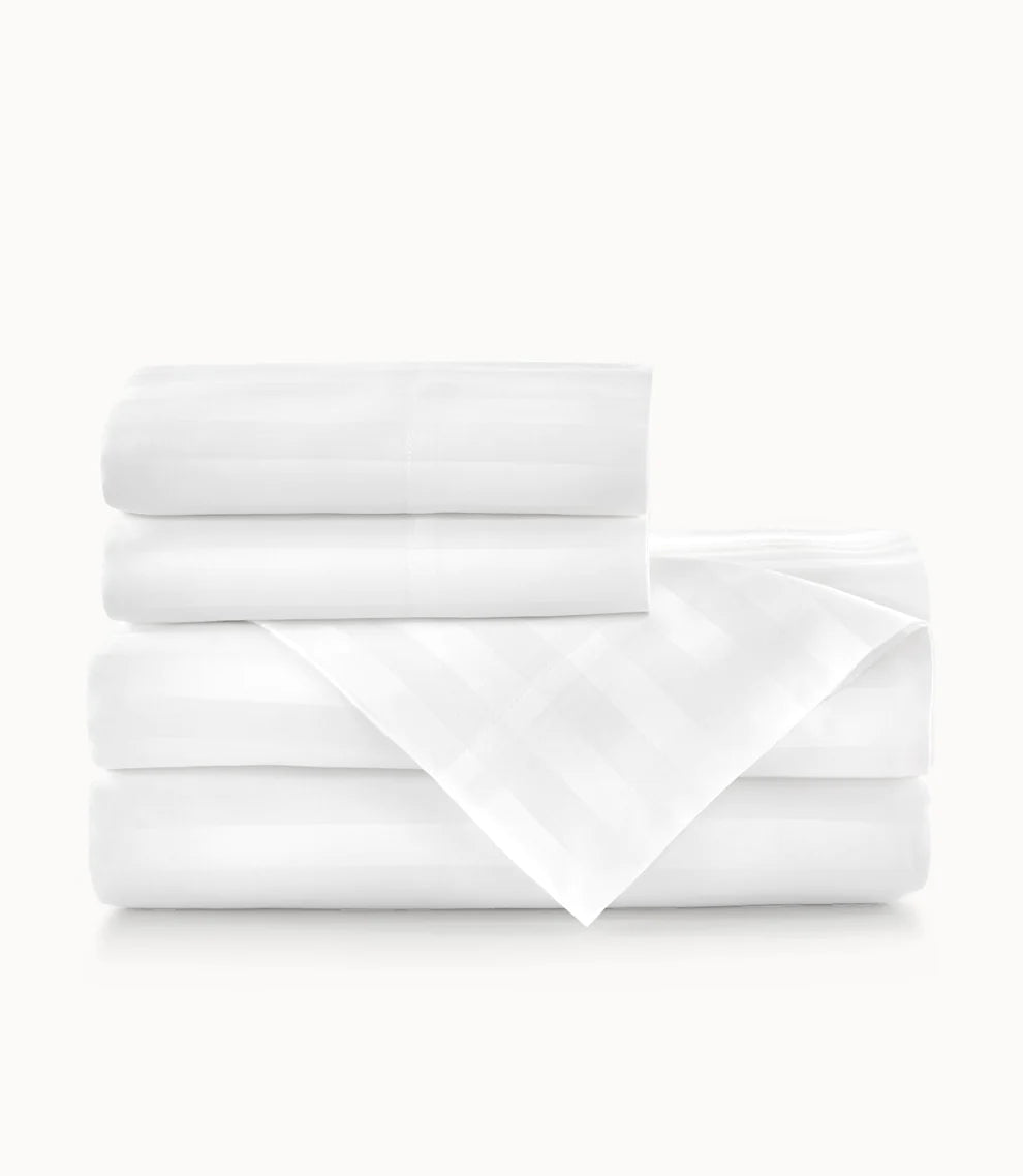 King - Size Sheet Sets with a Decorative Pillow SetPeacock Alley Soprano Stripe Sateen Sheet Set