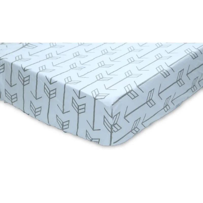 Quilted Cotton Sheets for a Warm and Inviting BedCrib Sheet | Gray Arrows