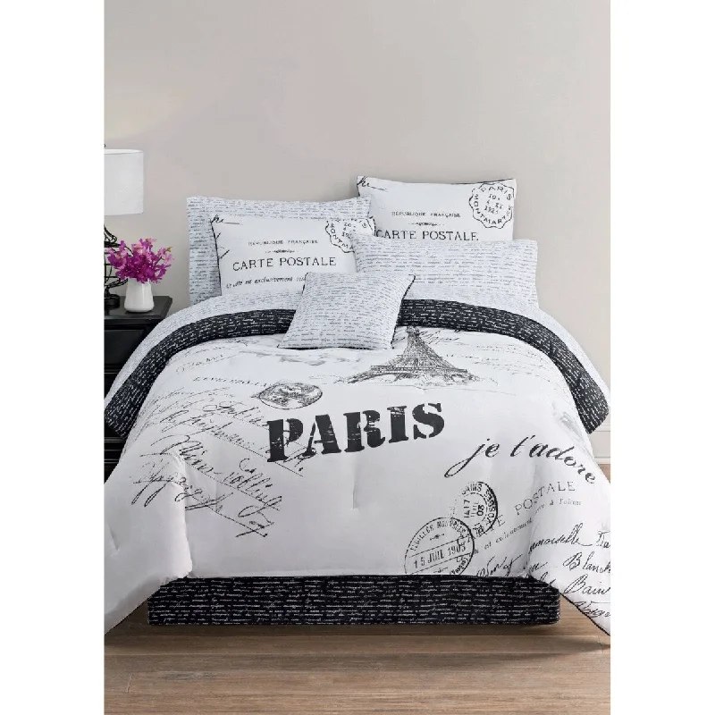 Bamboo - fiber - filled comforters with antibacterial and breathable qualitiesCASA Paris Comforter Set Set, Multiple Sizes