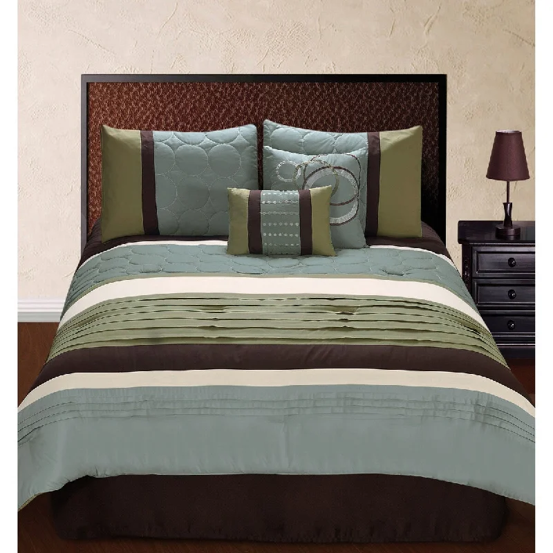 Latex - filled comforters with a bouncy texture and good supportRiverbrook Home Jeffrey 6 Pc Microfiber Comforter Set