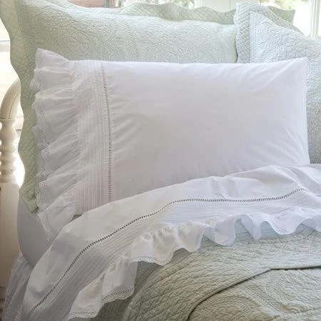 King - Size Sheet Sets with a Decorative Pillow SetTaylor Linens Prairie Crochet Sheet Set