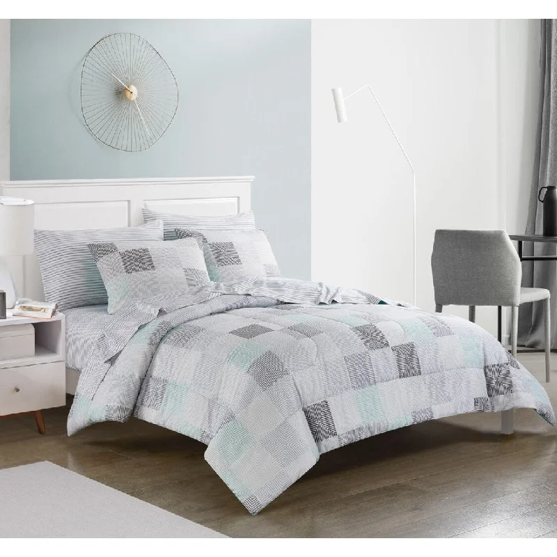 Synthetic - filled comforters like polyester for affordability and hypoallergenic propertiesAmerican Original Geo Blocks Comforter Set Comforter Set