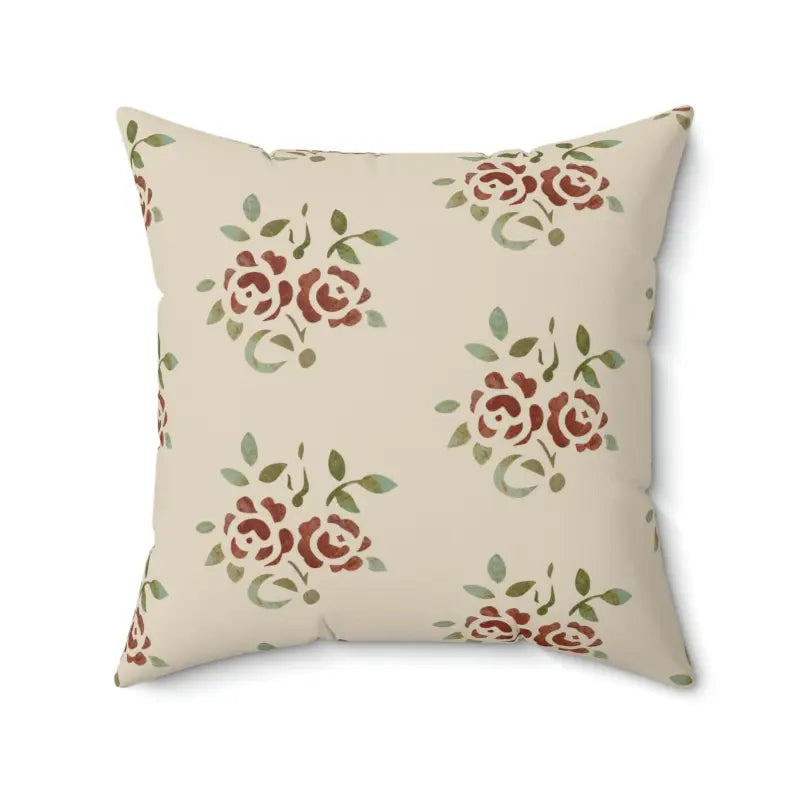 Cooling Pillows for Hot SleepersRoses & Leaves Polyester Square Pillow - Cozy Home Refresh