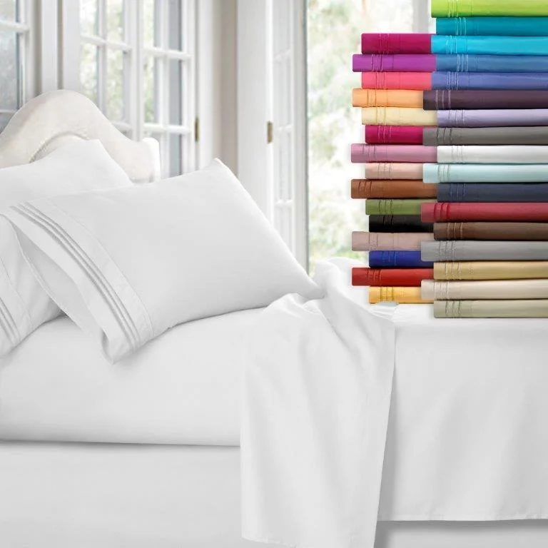 Linen - Cotton Blend Sheets for a Natural and Versatile OptionDeep Pocket Bed Sheet Set