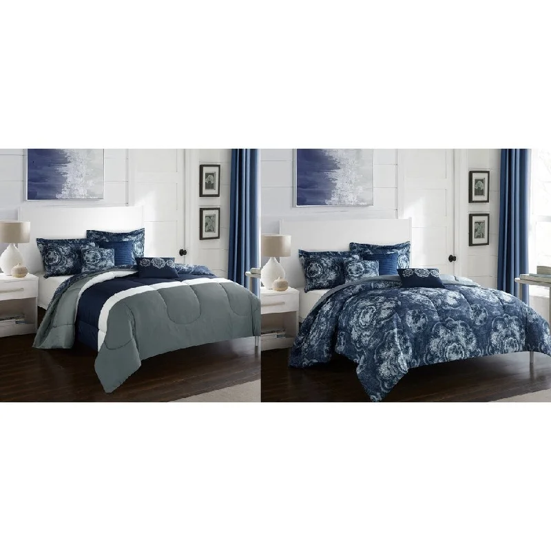 Microfiber - filled comforters that are lightweight and easy to care forShelly 6pc Comforter Set