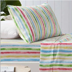 Hypoallergenic Silk Sheets for Sensitive SleepersMulti Stripe Microfibre Sheet Set