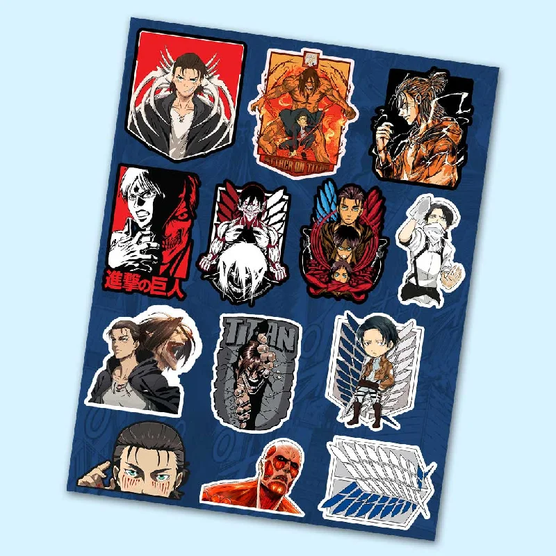 Jersey - Knit Sheets for a Comfortable and Casual BedAttack on titan Mini Sticker Sheet