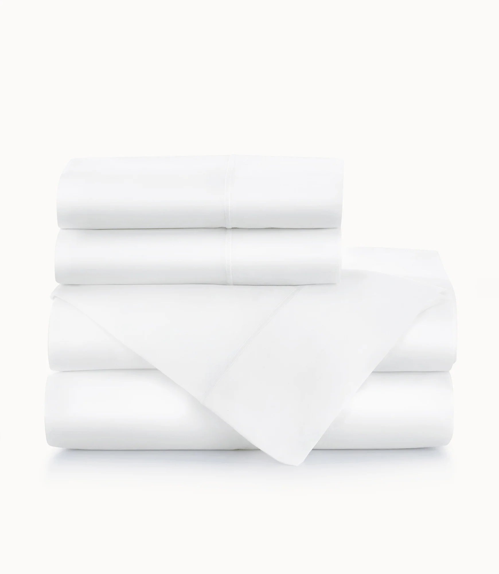 Fitted Sheets with Reinforced Corners for Long - Lasting UsePeacock Alley Soprano Sateen Sheet Set in White