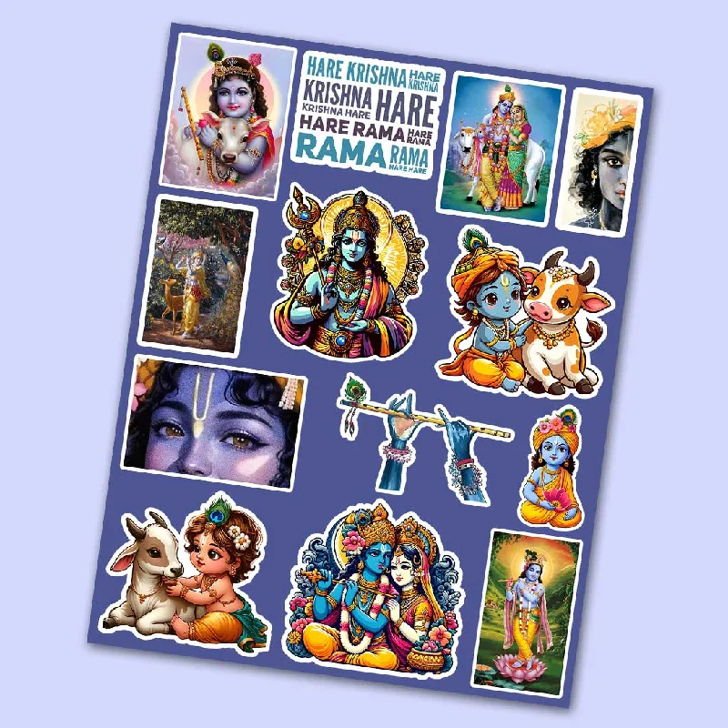 Moisture - Wicking Cotton Sheets for a Dry and Comfortable SleepKrishna Mini Sticker Sheet