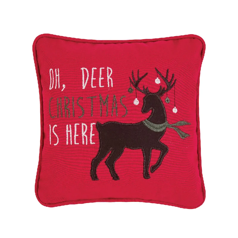 Decorative Pillows for Living Room MakeoverOh Deer Christmas Mini Pillow