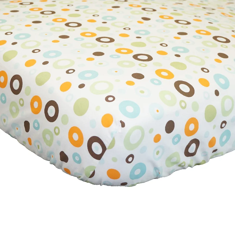 Jersey - Knit Sheets for a Comfortable and Casual BedScribbles Dotted Fitted Crib Sheet