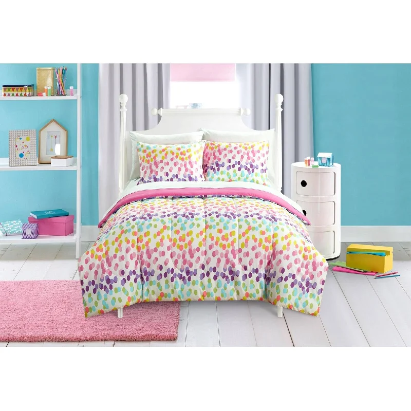 Latex - filled comforters with a bouncy texture and good supportKids Spotty Rainbow Bed In A B