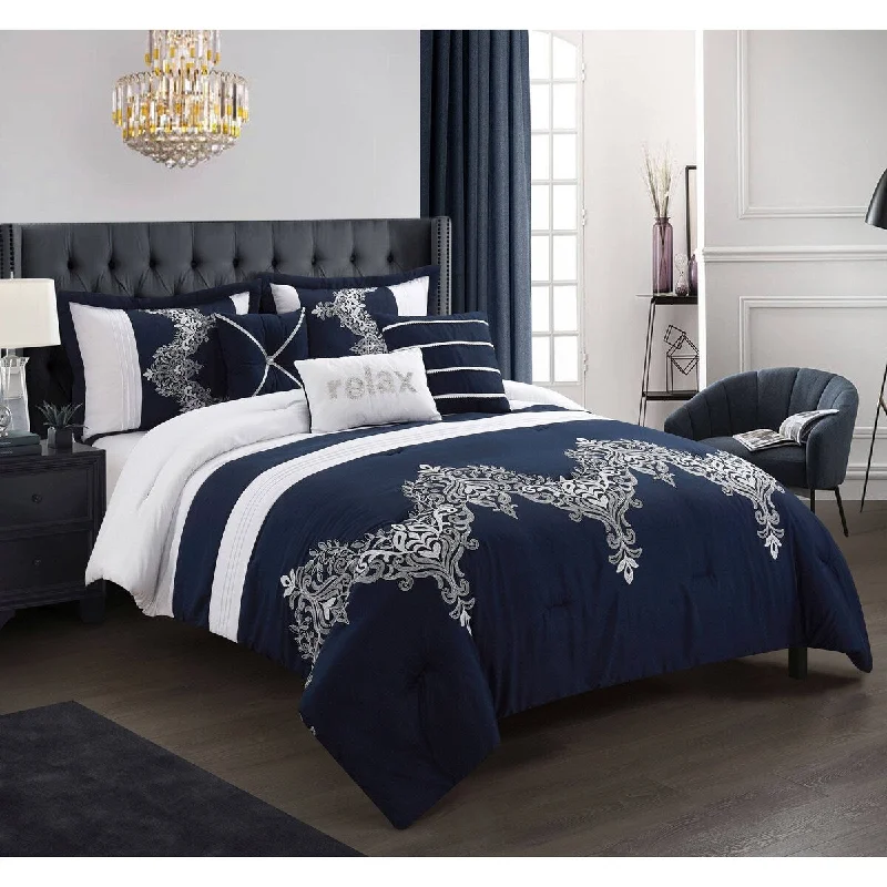 Down - filled comforters for supreme warmth and lightnessNanshing Kingdom Embroidered 6-Piece Comforter Set