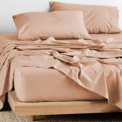 Polyester - Cotton Blend Sheets for Durability and ComfortVienna Clay 300TC Cotton Sheet Set