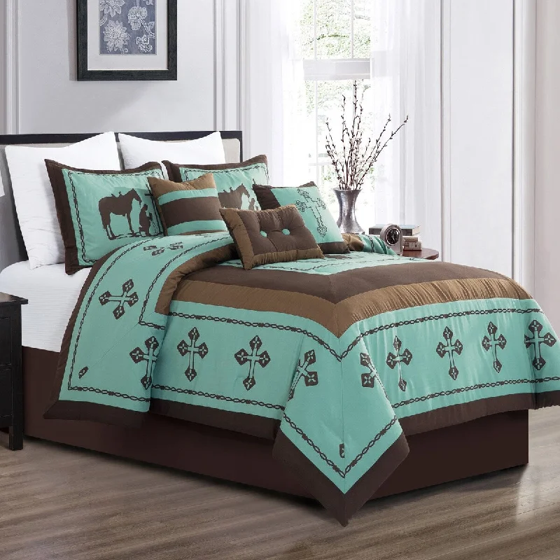 Down - filled comforters for supreme warmth and lightnessCROSS Luxury 7 Piece Comforter