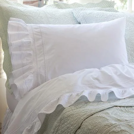 Organic Flannel Sheets for a Natural and Warm SleepTaylor Linens Elisa Egg-Shell White Sheet Set