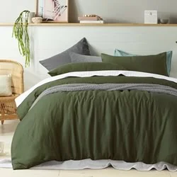 Moisture - Wicking Cotton Sheets for a Dry and Comfortable SleepOlive Linen Sheet Set