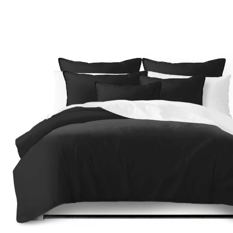 Silk - filled comforters for a luxurious and smooth touchSt Anne Black Comforter and Pillow Sham(s) Set