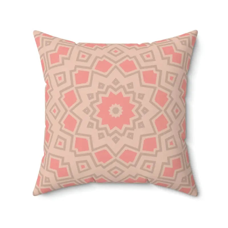 Round Pillows for Boho-Style InteriorsStylish Peach Radial Abstract Polyester Square Pillow