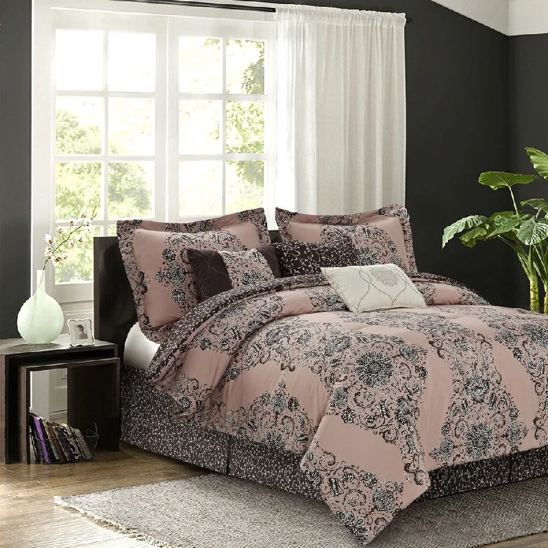 Synthetic - filled comforters like polyester for affordability and hypoallergenic propertiesBardot Blush 7-piece Comforter Set