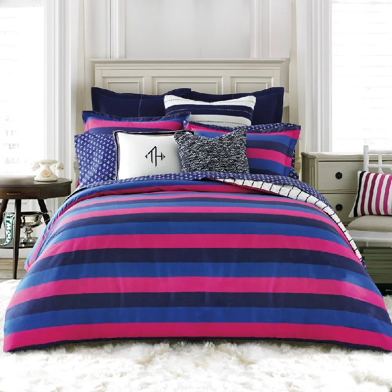 Down - filled comforters for supreme warmth and lightnessTommy Hilfiger Varsity Stripe Comforter Set