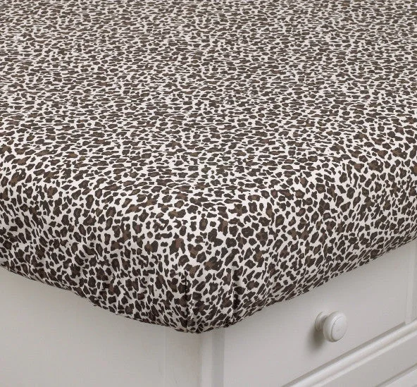 Polyester - Cotton Blend Sheets for Durability and ComfortHere Kitty Leopard Fitted Crib Sheet