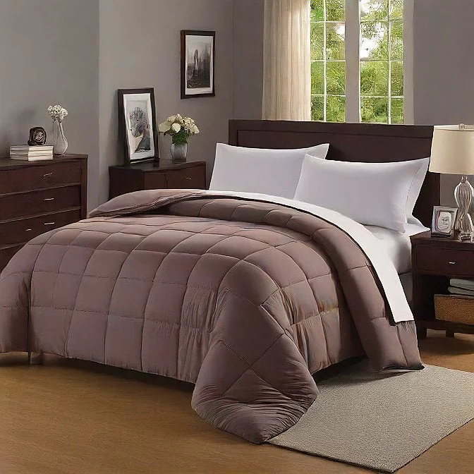 Queen - size comforters for standard queen - sized mattressesKing Comforter 200 GSM Taupe - Soft, Lightweight All-Season Bedding, Hypoallergenic