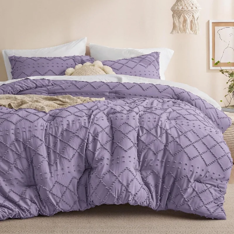 Cotton - filled comforters for a breathable and natural sleep experienceQueen Size Comforter Set - 3 Pieces for All Seasons