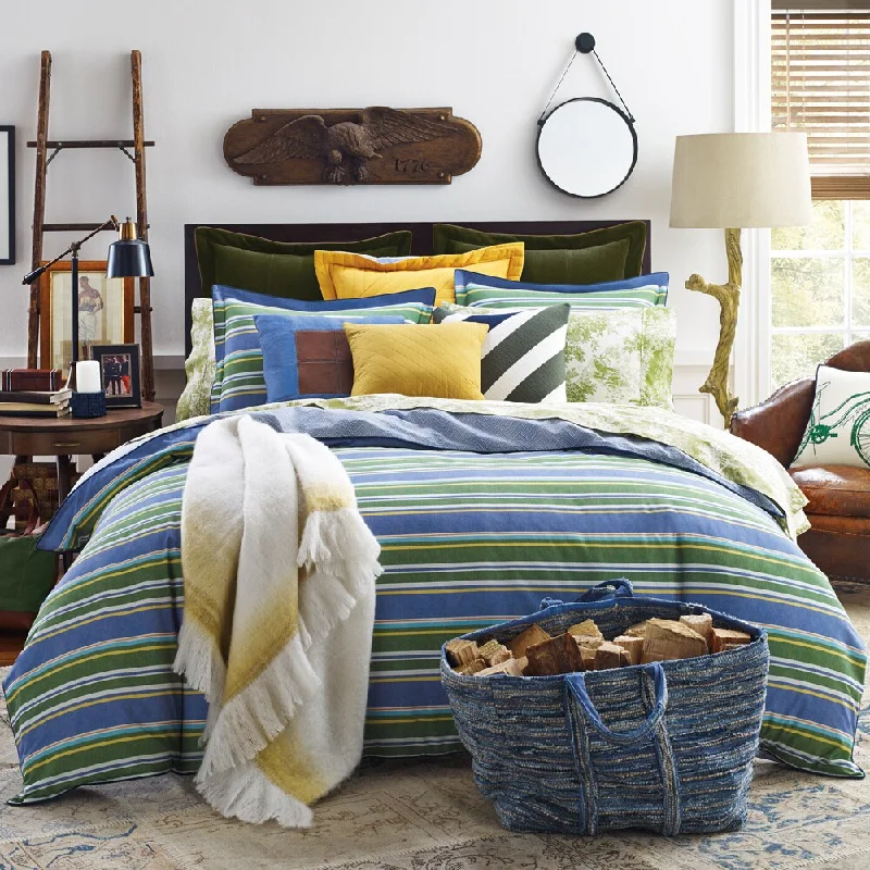 Duck down comforters with a softer feel and good warmth retentionTommy Hilfiger Princeton Stripe Comforter Set