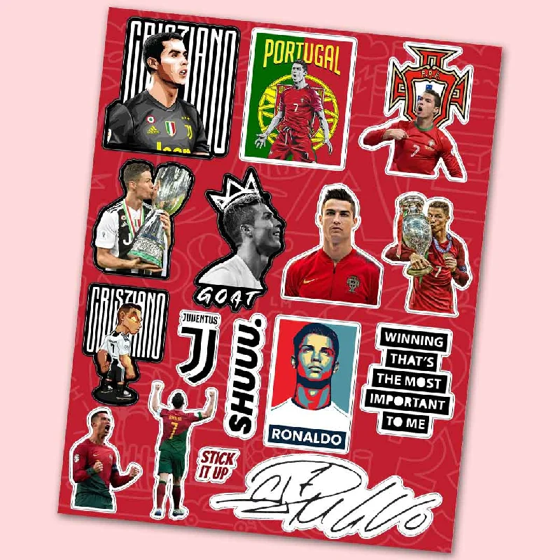 Flat Sheets with a High - Quality Finish for a Luxurious LookCristiano Ronaldo Mini sticker sheet