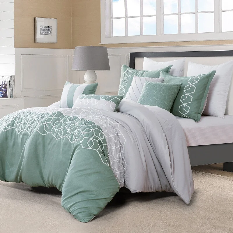 Microfiber - filled comforters that are lightweight and easy to care forCHULISA Luxury 7 Piece Comforter