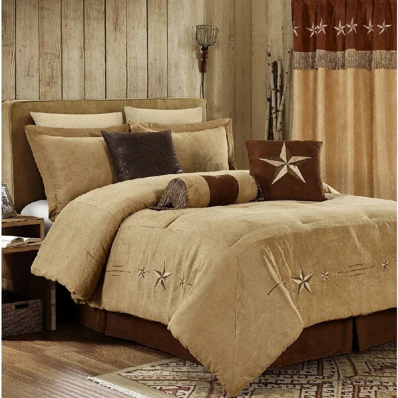 Cotton - filled comforters for a breathable and natural sleep experienceStar Laredo Coffee Antique 7 Piece Comforter Set