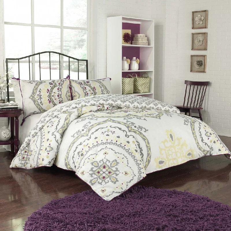 Microfiber - filled comforters that are lightweight and easy to care forVue Dakota 3-Piece Reversible Comforter Set