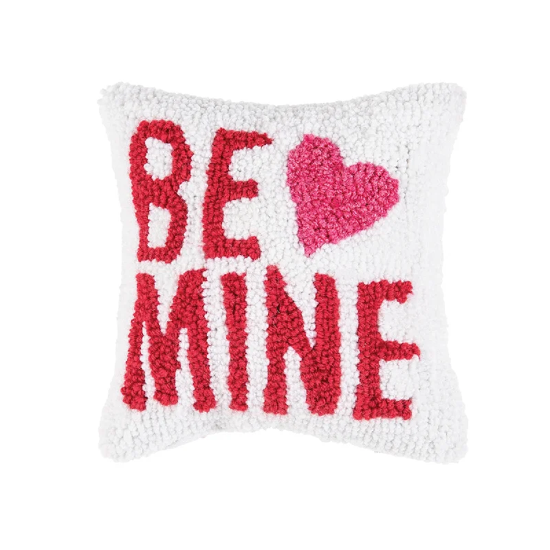 Cotton Pillows for Natural ComfortBe Mine Hooked Mini Pillow