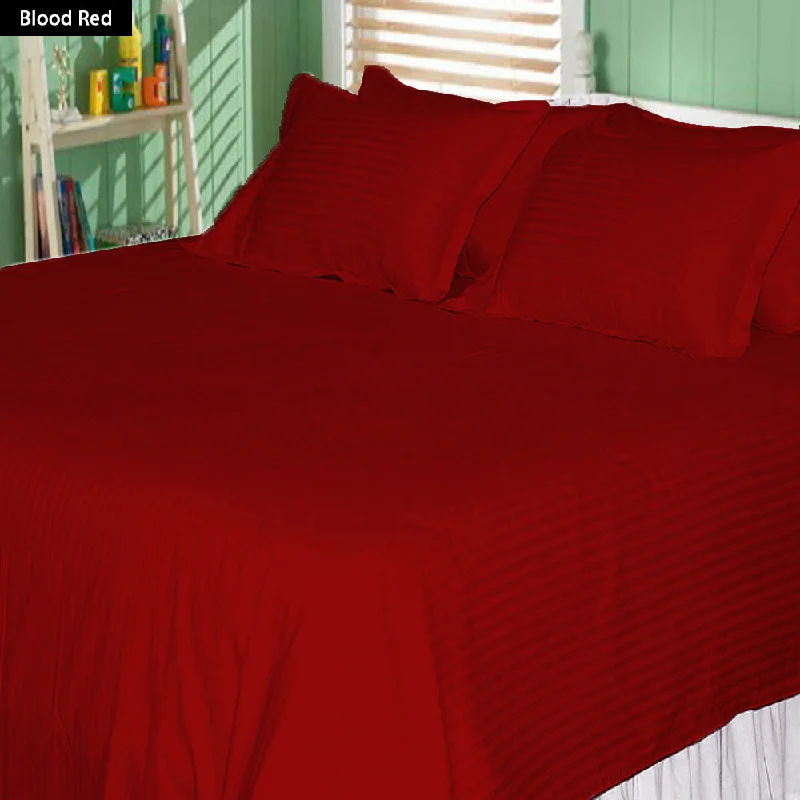 Polyester - Cotton Blend Sheets for Durability and Comfort8 Inch Pocket Fitted Sheet Solid Red Egyptian Cotton 1000TC