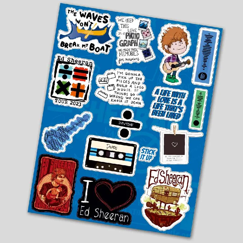 Flat Sheets with a High - Quality Finish for a Luxurious LookED SHEERAN mini sticker sheet